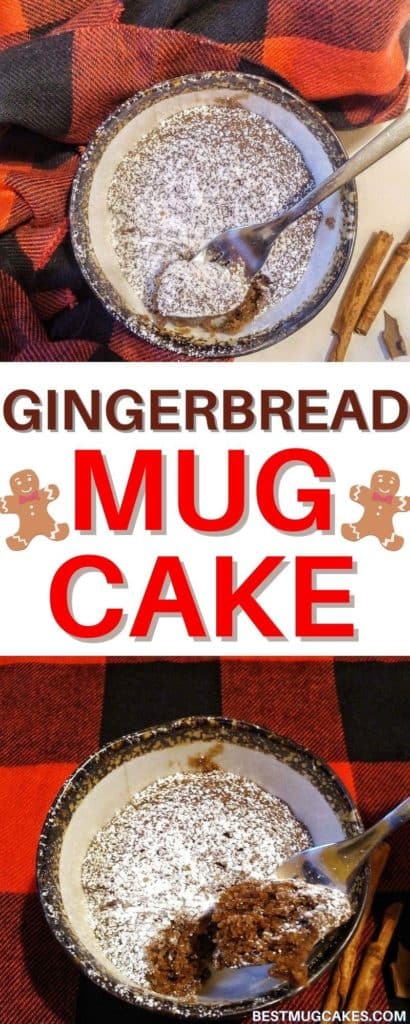 This gingerbread mug cake has all the cozy spices of the best gingerbread cake. Cinnamon, ginger, molasses, all in a single-serving dessert! No tempting leftovers and this gingerbread mug cake recipe only takes 3 minutes to make. An easy microwave snack, dessert, or even breakfast!