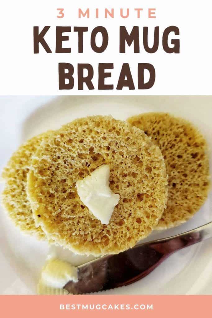 This keto mug bread is hands-down delicious. If you’re on a low carb or keto diet, you’re probably missing bread! This keto 90 second mug bread will satisfy those bread cravings, and fill you up with whole food, healthy ingredients. | best keto bread, microwave bread, microwave mug bread, quick keto bread, quick bread