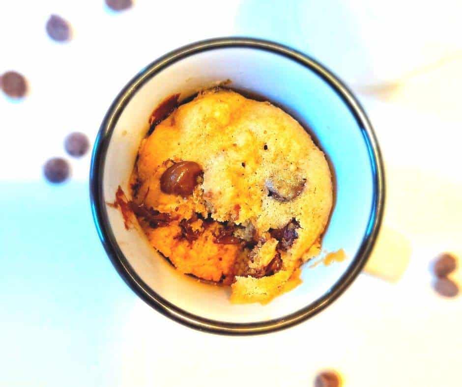 single serving chocolate chip cookie
