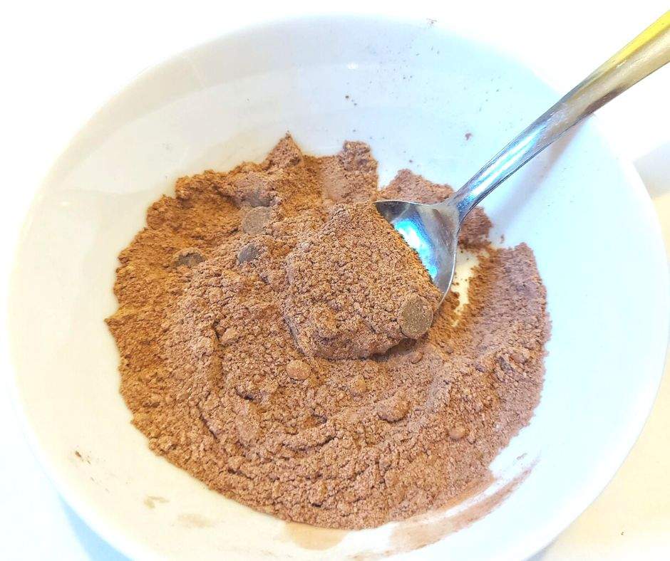 Mug brownie dry ingredients