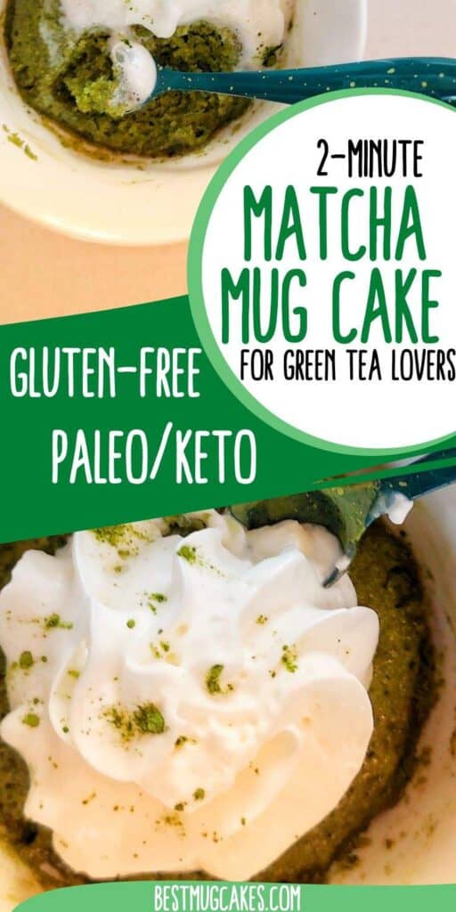 2-minute matcha mug cake for green tea lovers (gluten-free, paleo, keto)