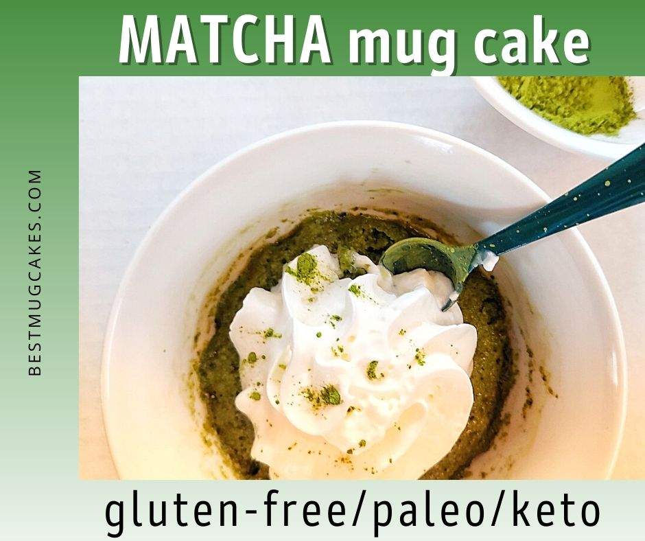 Matcha mug cake (gluten-free, paleo, keto)