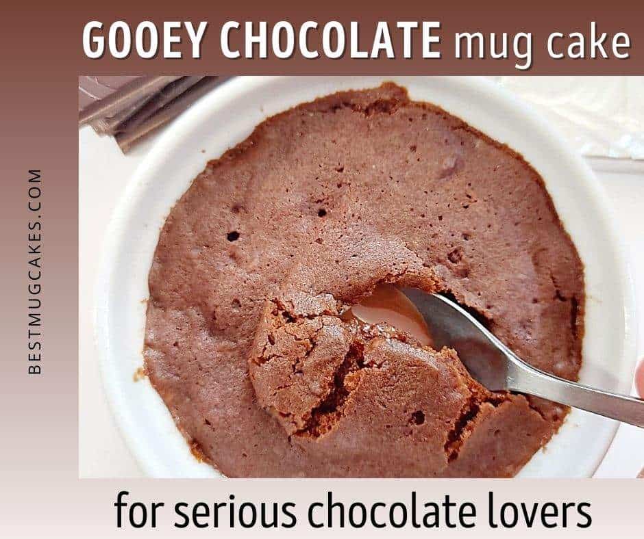 Gooey chocolate mug cake for serious chocolate lovers