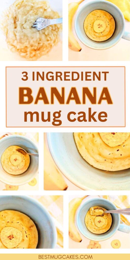 This 3-ingredient banana mug cake is like a soft homemade banana muffin that is ready in just a couple minutes!