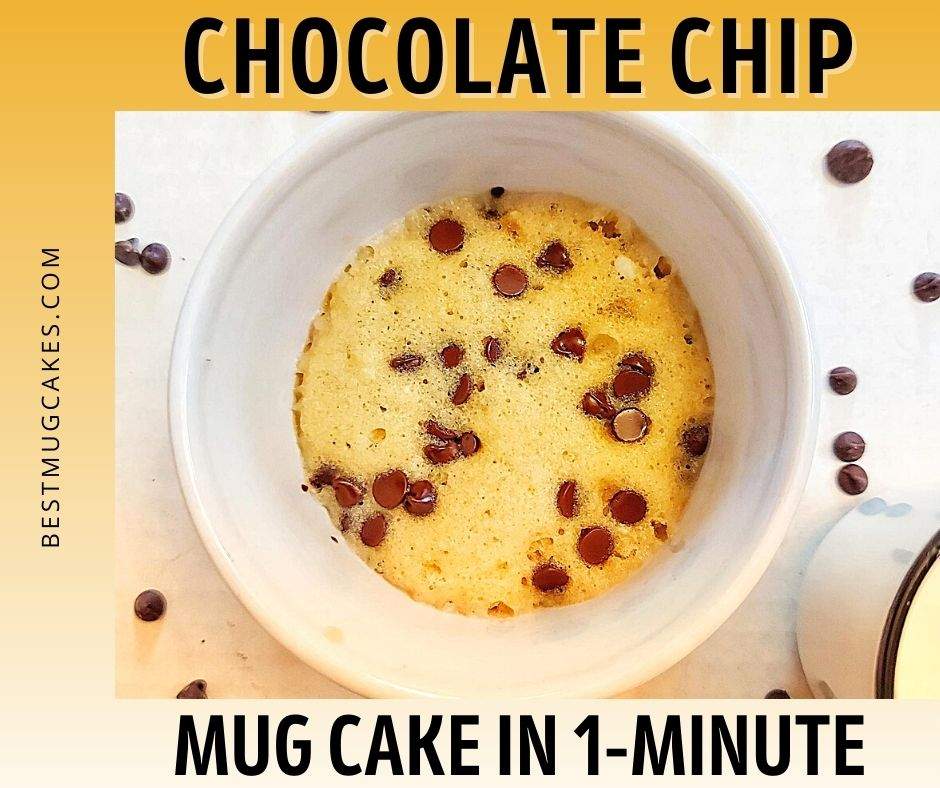 Chocolate Chip Mug Cake in 1-Minute
