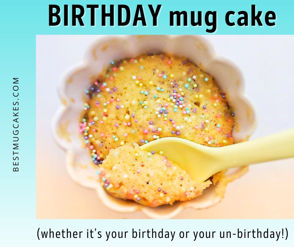 Get festive with this fun and healthy birthday mug cake. With sprinkles and sweet vanilla cake, it’s surprisingly gluten-free and high-protein too. A treat for any day of the year, not just birthdays! This birthday cake mug cake would also make a fun smash cake for a 1st birthday!