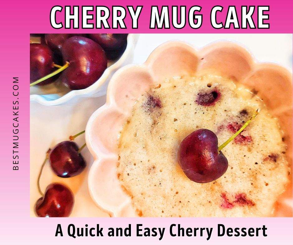 Take advantage of fresh cherry season and make this 2-minute cherry mug cake! It makes a yummy, quick dessert or afternoon snack with a cup of tea or coffee. If you don’t have fresh cherries, it works with frozen cherries too! Gluten-free and vegan versions, as well as chocolate versions for the folks like me who desire chocolate in almost everything.