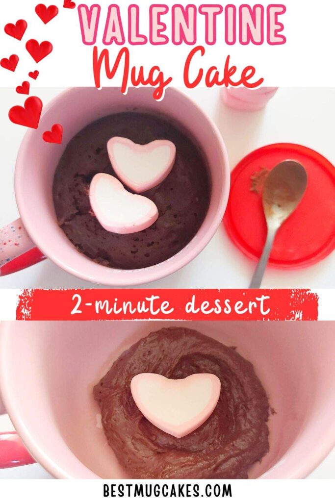 Need a quick and adorable homemade Valentine’s treat? This Valentine mug cake is the perfect way to say "I love you"—or to treat yourself! With rich chocolatey goodness and a topping of soft, pink marshmallows, it’s the ultimate single-serving dessert for Valentine’s Day. Whip it up in just minutes for a sweet surprise that’s as easy as it is festive!